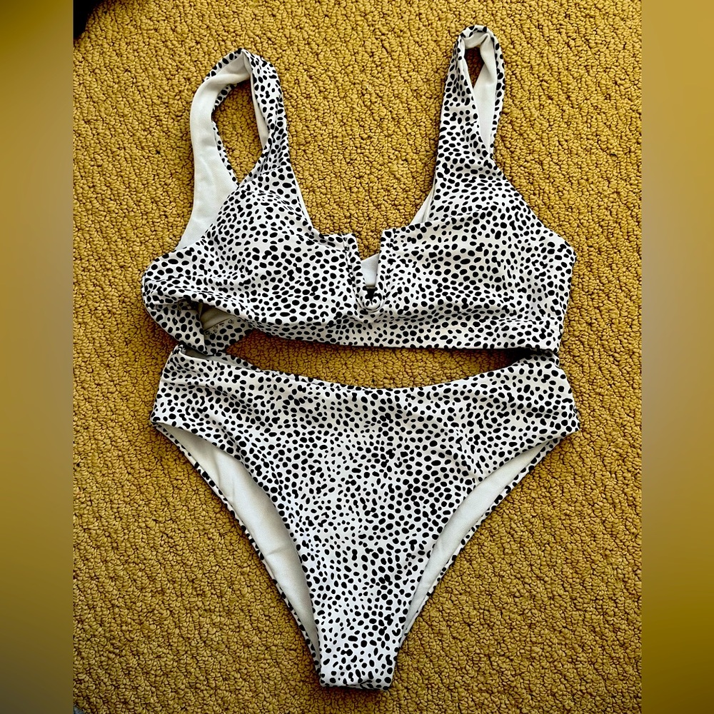 Polka dot bikin set from Shein